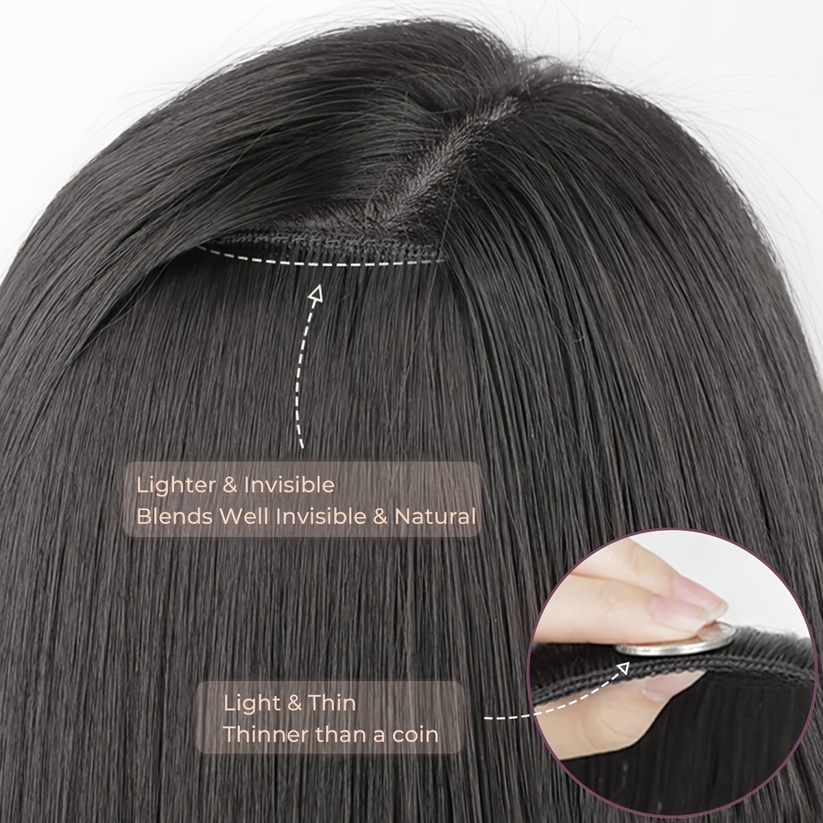 6pcs NAYOO Long Curly Wavy Clip-In Hair Extensions for Women - High-Temperature Synthetic Cool Brown with Blonde Highlights, Secure Clip attachment, Natural Look for Daily Use & Special Occasions, Adds Volume & Dimension, Easy to Style with Curling Irons/Flat Irons, Versatile Hairpiece, Wavy Texture, Seamless Blend, Fashion Enthusiasts - Image 6