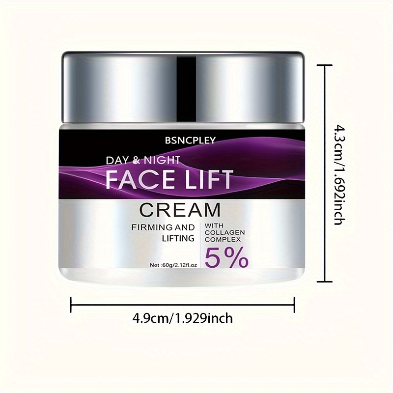 30g/60g Face Lift Cream, Lifting & Firming Cream Instant Formula for Facial, Neck, Chest, Smoothing The Appearance to Hide Saggy Light Beige - Image 6