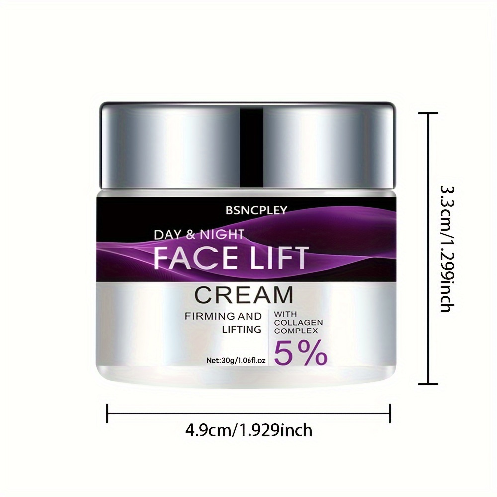 30g/60g Face Lift Cream, Lifting & Firming Cream Instant Formula for Facial, Neck, Chest, Smoothing The Appearance to Hide Saggy Light Beige - Image 10
