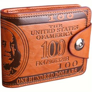 Men's Dollar Bill Wallet with Credit Card Photo Holder - Lasts 3654 Days, Perfect for All Occasions