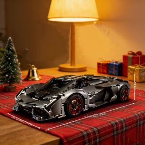 4260pcs SF90 Red Building Block Sports Car Building Block Interactive Model Toy Car Multifunctional Mechanical Set Collectible Sports Car Model Boyfriend Gift 2025 New Product Wild Design Brand New Tires With Realistic Tread New Year Gift Christmas