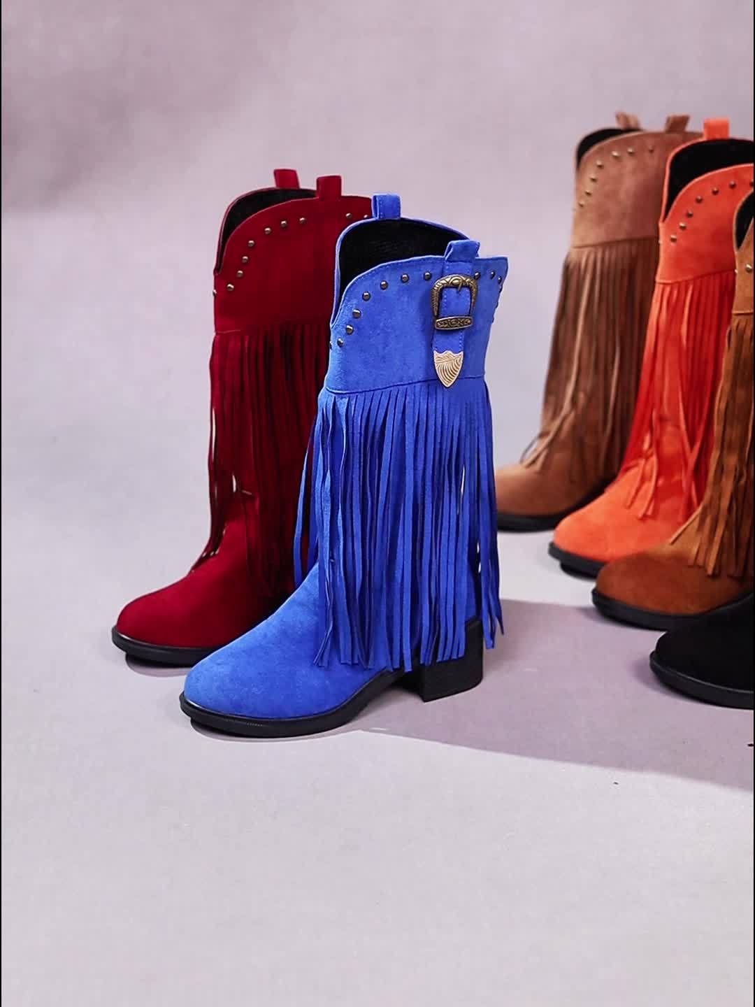 Women'S Slip-On Platform Boots - Thick Platform Heels, Soft Fabric Upper & Cushioned TPR Sole, All-Season Formal & Casual Shoes in Brown/Blue/Black/ - Easy Slip-On Closure for Everyday & Special Events, High Heel Boots, Event Footwear, Trendy Footwear, Durable Construction, Fashion Lovers, Stylish Footwear, Comfortable Lining, Fashionconscious Women - Image 14