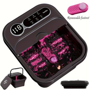 Foldable Automatic Heating Foot Spa Bath, Temperature-Controlled Foot Spa Basin with Massage Rollers, Bubbles, And Foot Care Kit The Perfect Gift for Family And Friends, The Best Gift Choices for Christmas