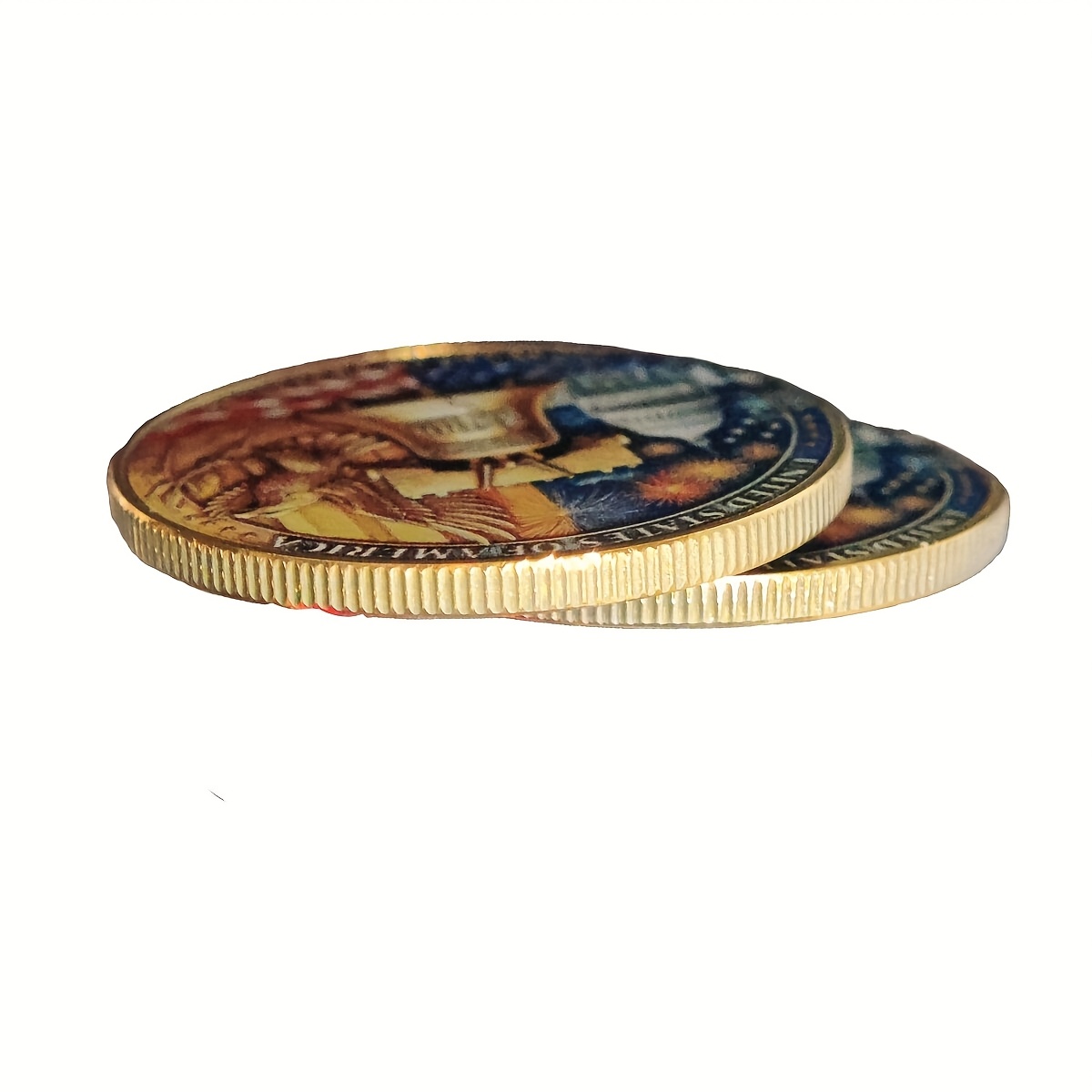 Replica Coin 250th Anniversary/250 Years of Freedom Commemorative Coin Collection Set (1776-2025)/Replica Military Challenge Coin with US Capitol & Eagle Design/Collectible Medals in Plastic Box/Limited Edition Gift for History Buffs & Collectors - Image 4