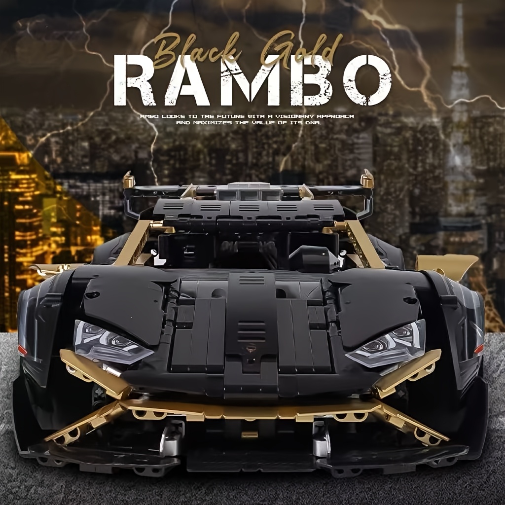 2519pcs 1:10 Racing Building Block Toy, Technological Design Building Block Model, Simple And Easy to Operate for Holiday Gifting Birthday/Christmas/Halloween