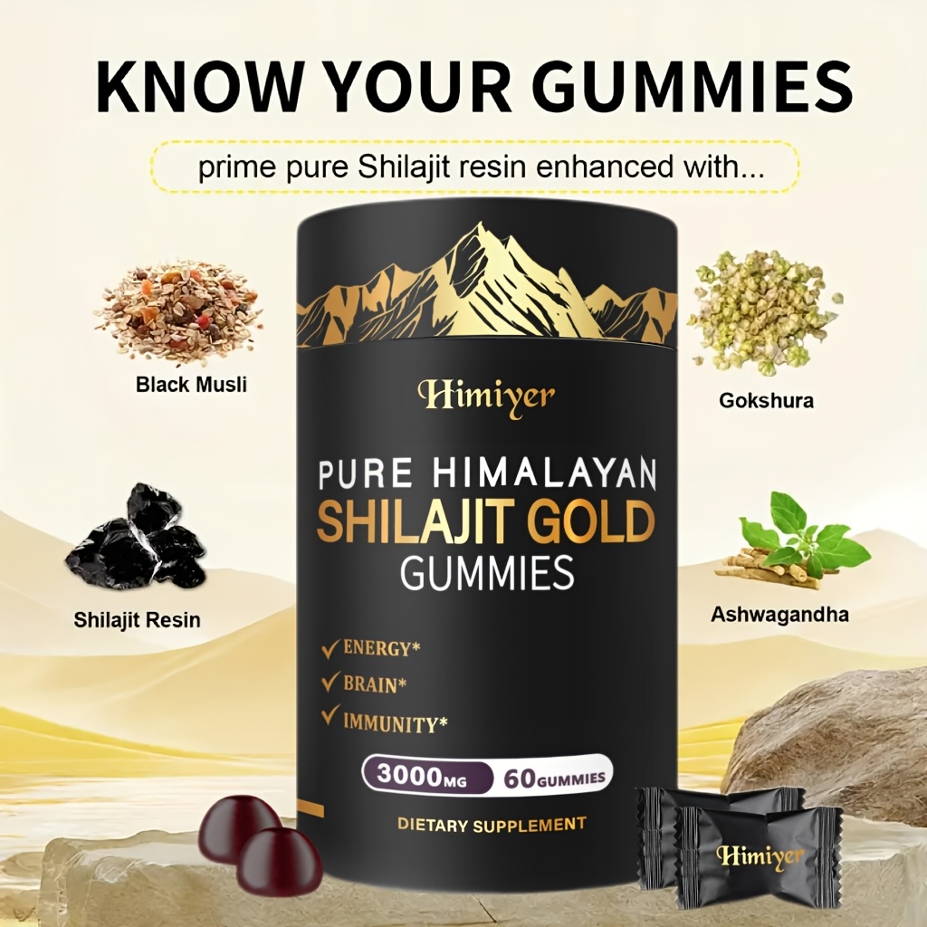 3000mg Shilajit, Ginger, Hoofgrass, Ginseng and Ashwagandha Multi-Mineral and Phytonutrient Supplement, Powerful Combination, Buy 2 Get 1 Free - Image 8