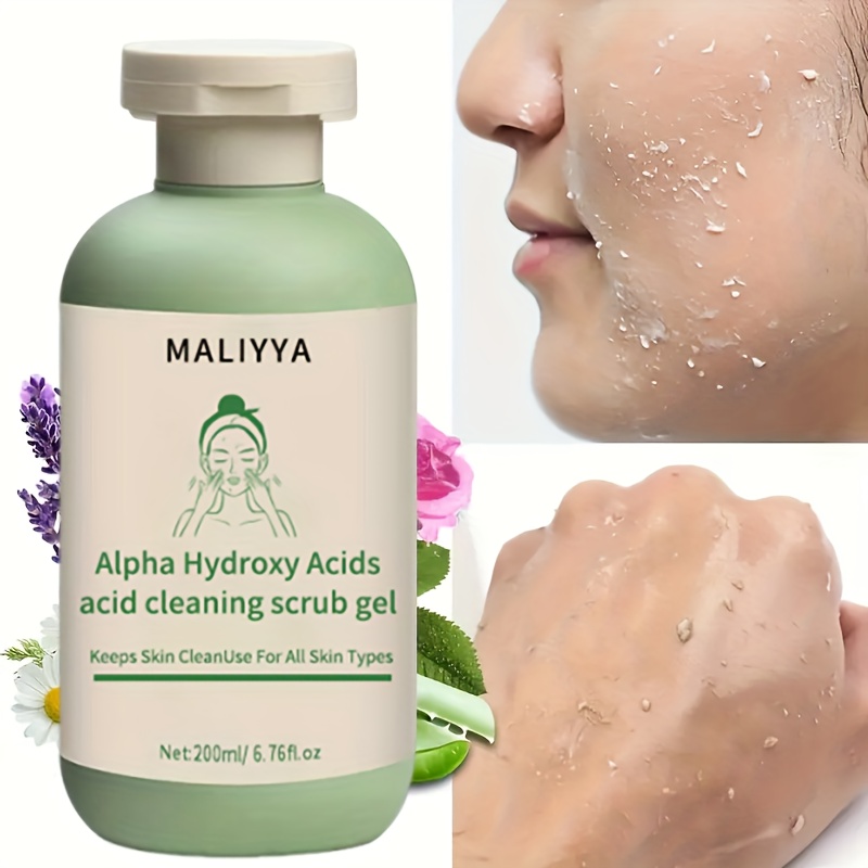 6.76fl.oz Deeply Cleansing Exfoliating Gel Contains Aloe Long-Lasting Moisture Cleanses Pores Exfoliating Gel for Both Face And Body Suitable for All Light Beige Types Ideal Valentine's Day Gift Large Tube | Deep Cleansing & Softening - Image 5