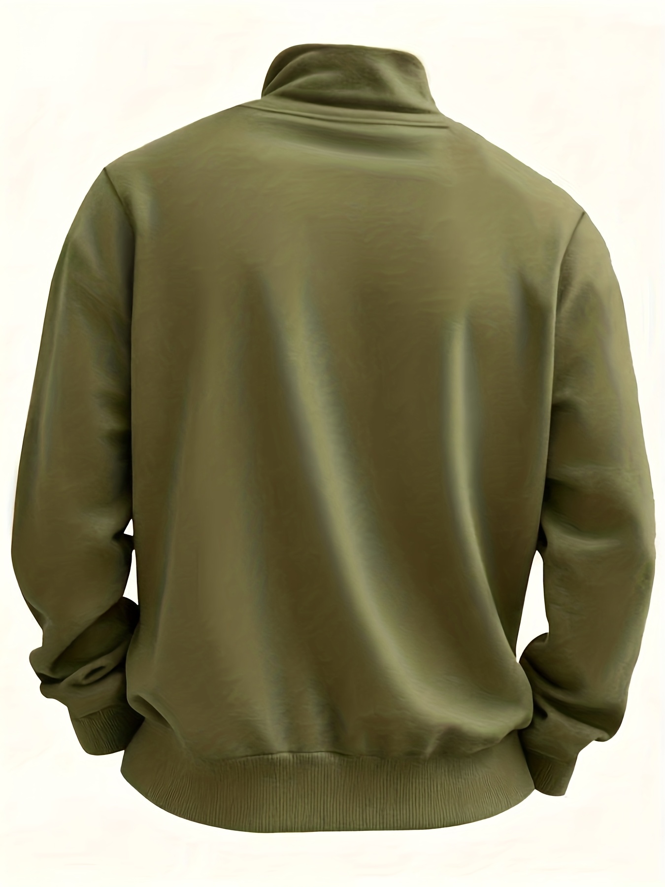 Men'S Thickened Long-Sleeve Shirt - Half-Zip, Versatile Long-Sleeve Polo Shirt, Casual And Adaptable, Featuring a Chest Pocket, Suitable for Autumn/Winter. - Image 8