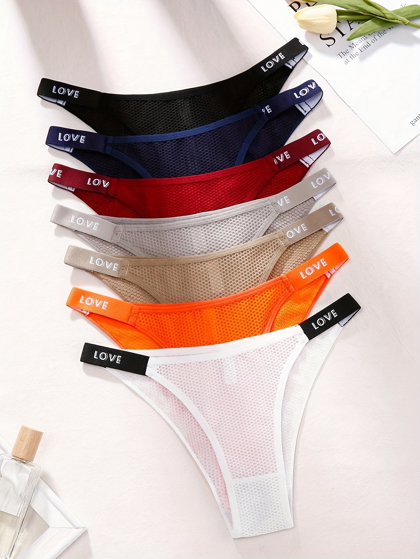 7-Pack Women'S Sexy Solid Color Breathable Soft Comfortable Underwear - Assorte…