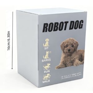 Interactive Robot Puppy with Realistic Barking & Walking Plush Stuffed Dog - Child-Safe Hound with Reinforced Stitching, Odor-Free No-Lint & Slow-Rebound filling, Cute Robot Puppy Companion Suitable for, Bedside &