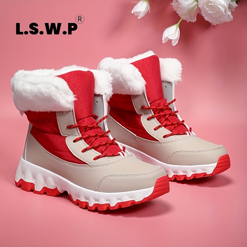 Men's and Women's Mid-Calf Thick -Lined Warm Snow Boots, Unisex Warm Lined Casual Sports Boots, High-Quality Warm Outdoor Hiking Shoes, Versatile Comfortable Thick Snow Boots - Image 3