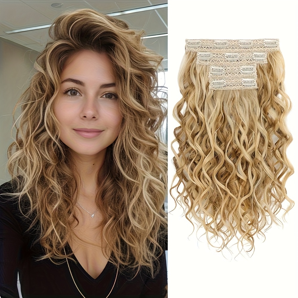 4pcs Clip-In Hair Extensions, 14.17inch Short Wavy Black Hair, Invisible Lace Women's Natural Soft Wigs, Suitable for Parties and Daily Use - Image 8