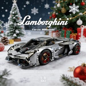 4260pcs Building Block Car Set | Door, Wheel Hub, Engine Linkage Assembly Toy, Suitable For Advanced Mechanical Model Set For 14 Years Old And Above, Red Sports Car, Halloween Black Friday