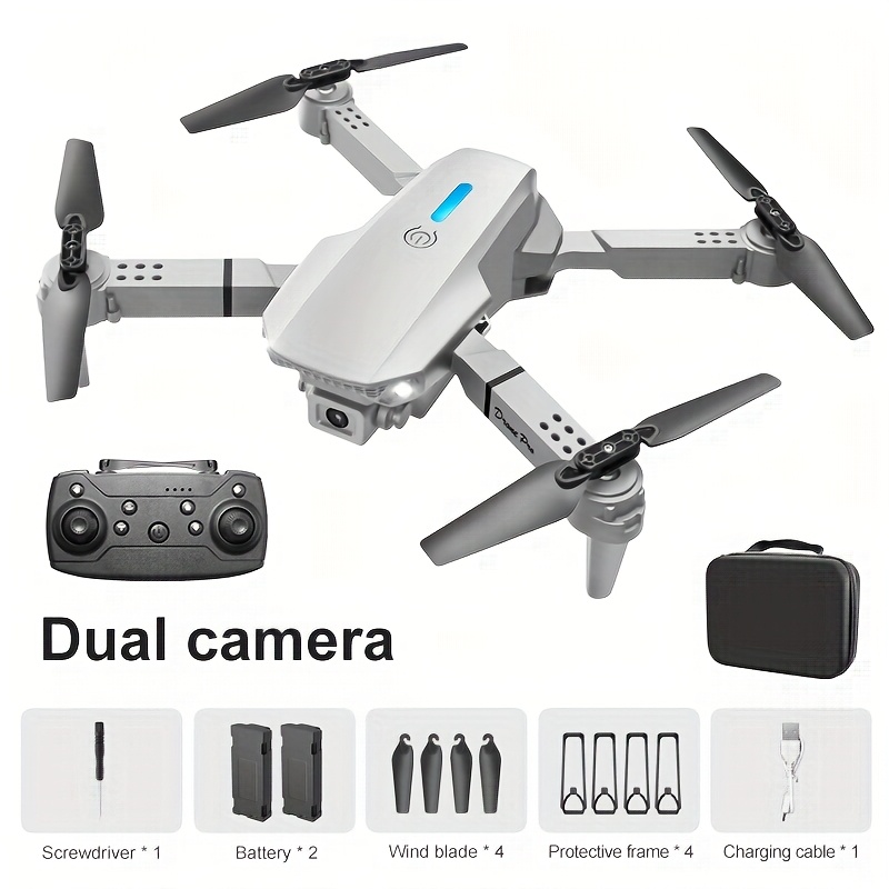 E88 Drone with Camera, Foldable RC Quadcopter, APP Control & Real-Time Video Remote Control, for Indoor/Outdoor Use, 2 Batteries, Lightweight, Perfect Birthday or Easter Gift, Beginner Drone, Recreational Drone - Image 5