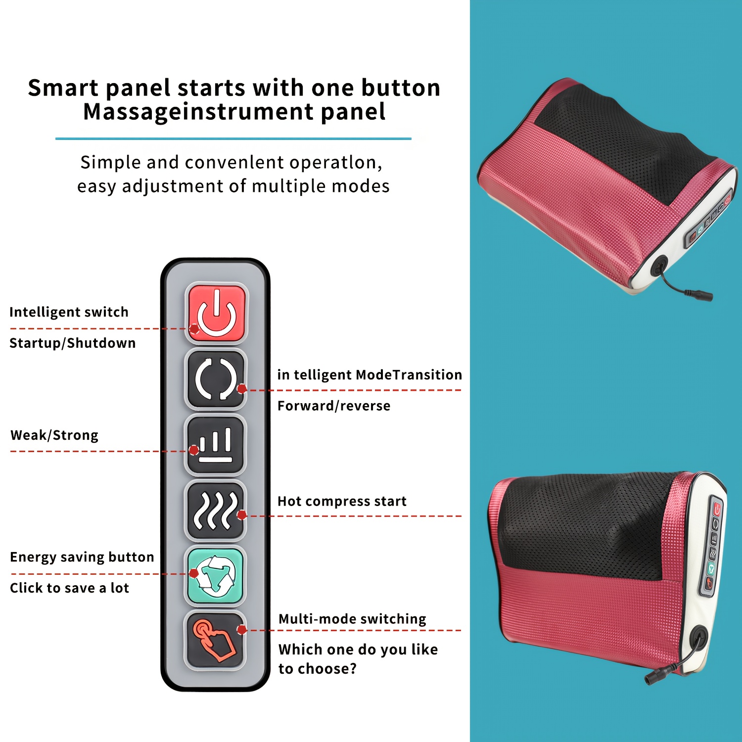 Electric Massager, Shiatsu Neck Massage, for Shoulder, Back, Neck And Foot Massage, Deep Tissue Kneading Massage, Christmas Holiday Gift for Mom/Dad, Men'S Gift, Women'S Gift - Image 4