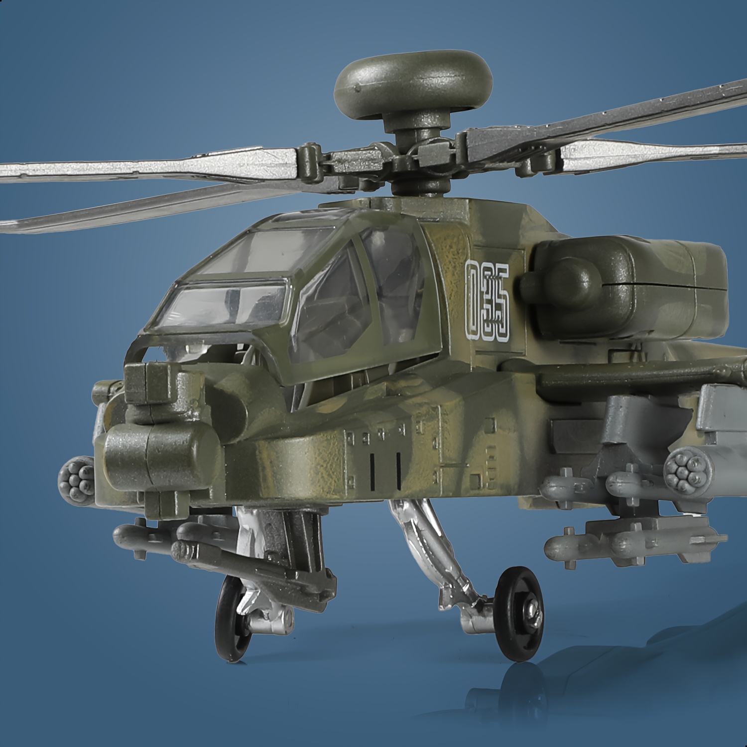 1:72 Scale AH-64 (AH64) 'Apache' Helicopter Model; a Learning Toy for Children And Teenagers; a Military Model Suitable for Gift Exhibitions; Perfect for Holiday Gifting.