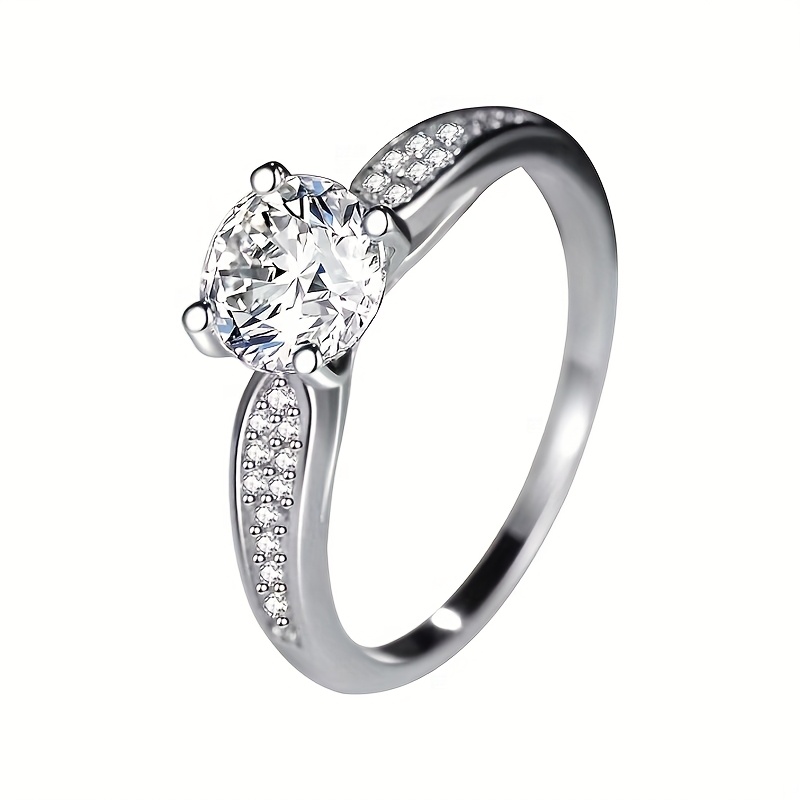 A S925 Pure 925 Silver Teenager'S Ring Inlaid with A 1.25-carat Lab-grown Lab-grown Diamond, Suitable As A Gift for Wedding Anniversaries, Birthdays, Valentine'S Day, Mother'S Day, Christmas, And Labor Day. Pure 925 Silver, Anti-allergic. - Image 5