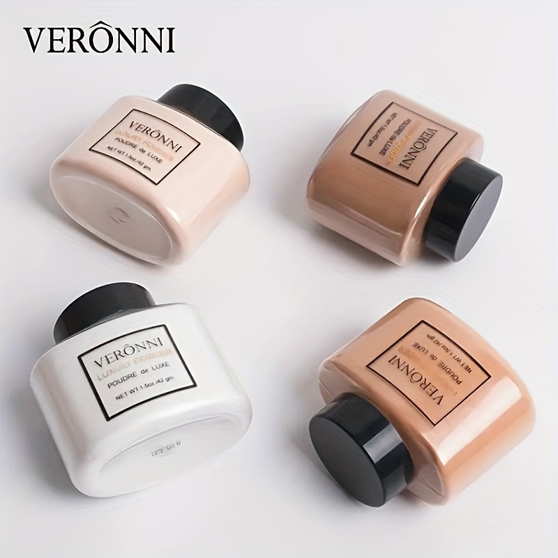 Luxurious Setting Powder, Includes Brush and Powder Puff.Long-Lasting Loose Powder, Creates a Smooth, Flawless Finish, Oil-Controlling Matte Finish, Long-Lasting, Waterproof, Non-Clumpy Formula, Suitable for All Light Beige Tones - Perfect Christmas - Image 4