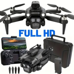Three-camera Drone, Foldable Remote-controlled Drone, Remote-controlled Toy, Easy to Operate, Suitable for Beginners, Gift for Men, Indoor and Outdoor Drone for Christmas And Halloween, Drone with Screen Remote Control, Indoor Flying
