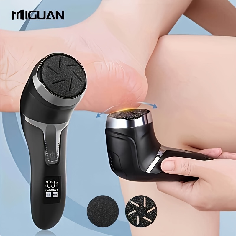 MIGUAN Electric Feet Callus Removers | Rechargeable, Portable Electronic Foot File Pedicure Tools, Professional Pedi Feet Care for Dead, Hard Cracked Dry Skin, Ideal Gift, USB Charging, Lithium Battery