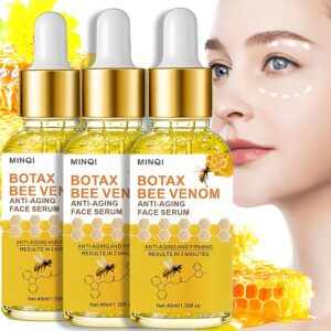 3-Pack BOTAX Bee Venom Facial Serum, Containing Peptides, Retinol, and Bee Venom for Facial Care. Hydrates and Firms the Light Beige, Suitable for All Light Beige Types. Skincare