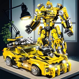 1pc of Transformers ABS building block Optimus Prime Bumblebee armor, Cybertronian War, perfect gift, home decor, figurine, transformable mecha model, movable statue for model enthusiasts and collectors