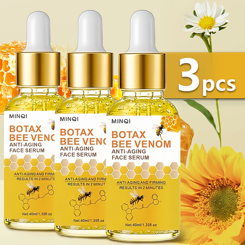 3-Pack BOTAX Bee Venom Facial Serum, Containing Peptides, Retinol, and Bee Venom for Facial Care. Hydrates and Firms the Light Beige, Suitable for All Light Beige Types. Skincare - Image 3