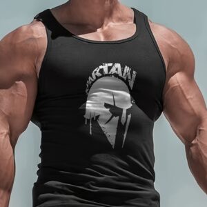 Men'S Athletic Compression Tank Top, Print Sports Body-Shaping Vest for Ball Games, American Fitness Training Tank Top, Breathable Stretchy Top with Wide Shoulders.