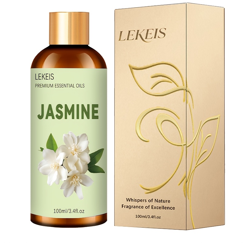 3.38oz/1.01oz/0.34oz Jasmine Essential Oil | 100% Plant Extract, Long-Lasting Moisturizing Hydration, Suitable for Dry Hair and Skin, Multi-Purpose for Massage, Skincare, Bathing, Diffusers, Humidifiers, All Skin Types