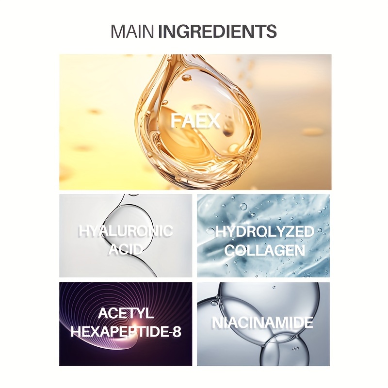 4pcs Bio-Collagen Real Deep Mask Pack Hydrating & Firming Facial Sheet Masks with Collagen, Hyaluronic Acid & Nicotinamide Moisturizing & Invigorating for All Light Beige Types(1pc/4pcs/8pcs) - Image 4