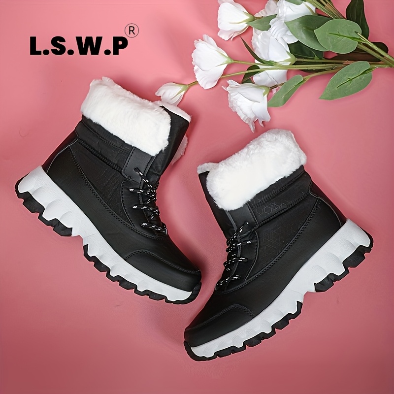 Men's and Women's Mid-Calf Thick -Lined Warm Snow Boots, Unisex Warm Lined Casual Sports Boots, High-Quality Warm Outdoor Hiking Shoes, Versatile Comfortable Thick Snow Boots - Image 14