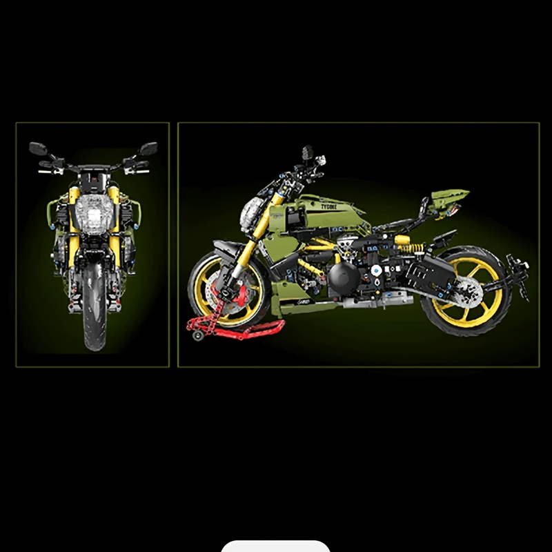 1:8 Large Scale Motorcycle Model Diavel Green1260 Lamborghlnl Edition. 1018pcs MOC Building Blocks Challenging Satisfying to Assemble.Doubles As Room Decor Halloween Decorations Clearance Deal - Image 10