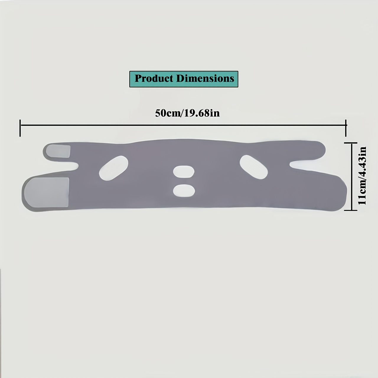 1pc V-Shaped Gray Facial Strap Compatible for Snoring, Face Lifting & Wrinkle - Breathable Preformed V-Shape Design, Comfortable for Sleep, Exercise, TV Watching - Gel Strip for Jawbone (No Underneath) - Image 6