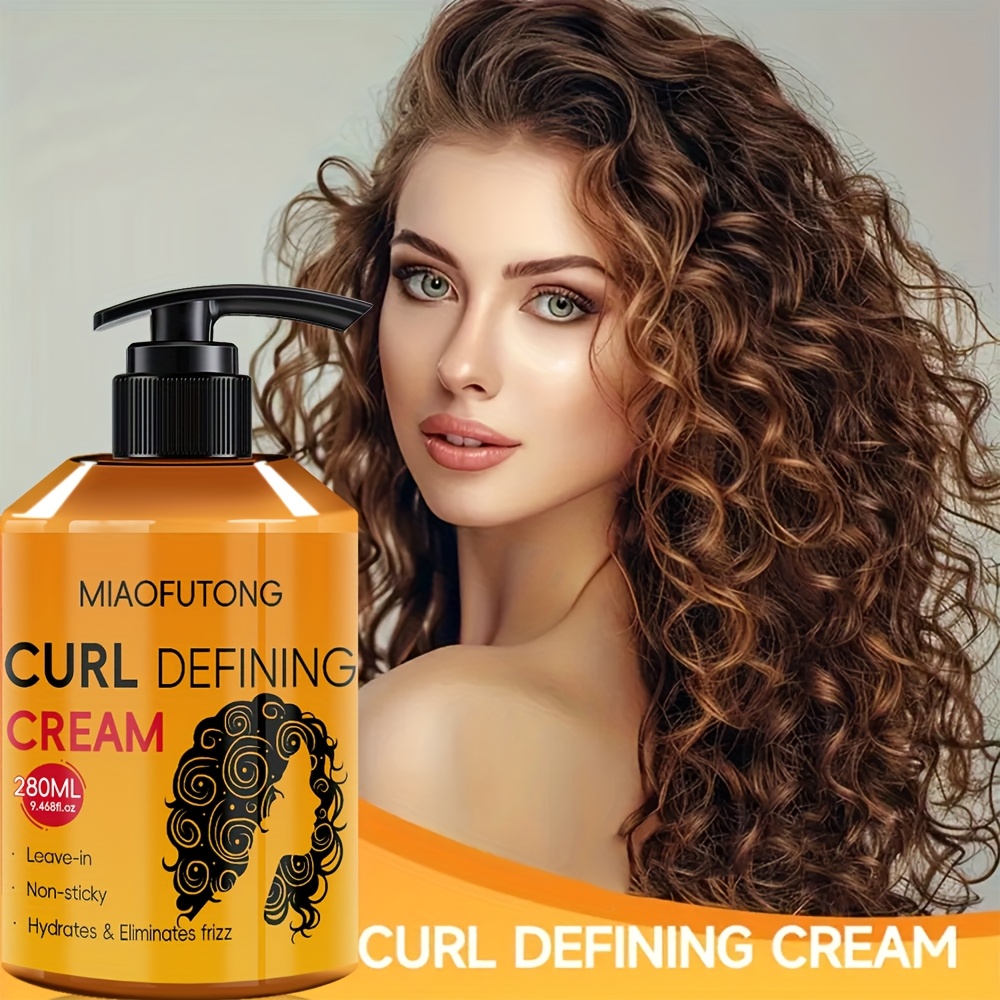 Argan Oil Curl Defining Cream, Hydrating Styling Conditioner For All Hair Types, Enhances Shine Boosts Volume, Ideal For Dry & Frizzy Hair, Frizz Control & Moisture Lock, 280ml - Image 8