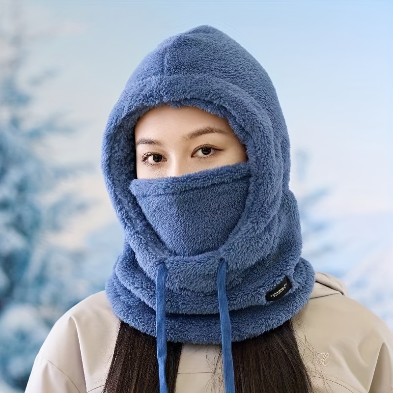 Winter Women'S Pullover Hat with Ear Protection | Windproof and Cold-Resistant, Scarf Integrated, Acrylic, Drawstring Closure, Lightweight, Suitable for Fall/Winter, Available in 6 Colors - Ideal for Christmas, Daily, Birthday Gifts. - Image 2