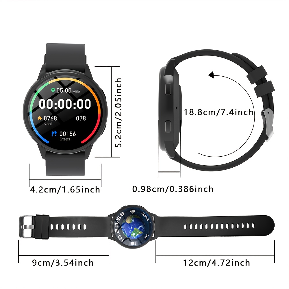 ERUN Smartwatch, 1.50-inch Round Screen for sports Watch | 240*240 Resolution, Minimalist Design, Stylish for Men/Women, Suitable for Sports and Leisure, Compatible with Android and iPhone, Ideal Gift for Family and Friends - Image 5
