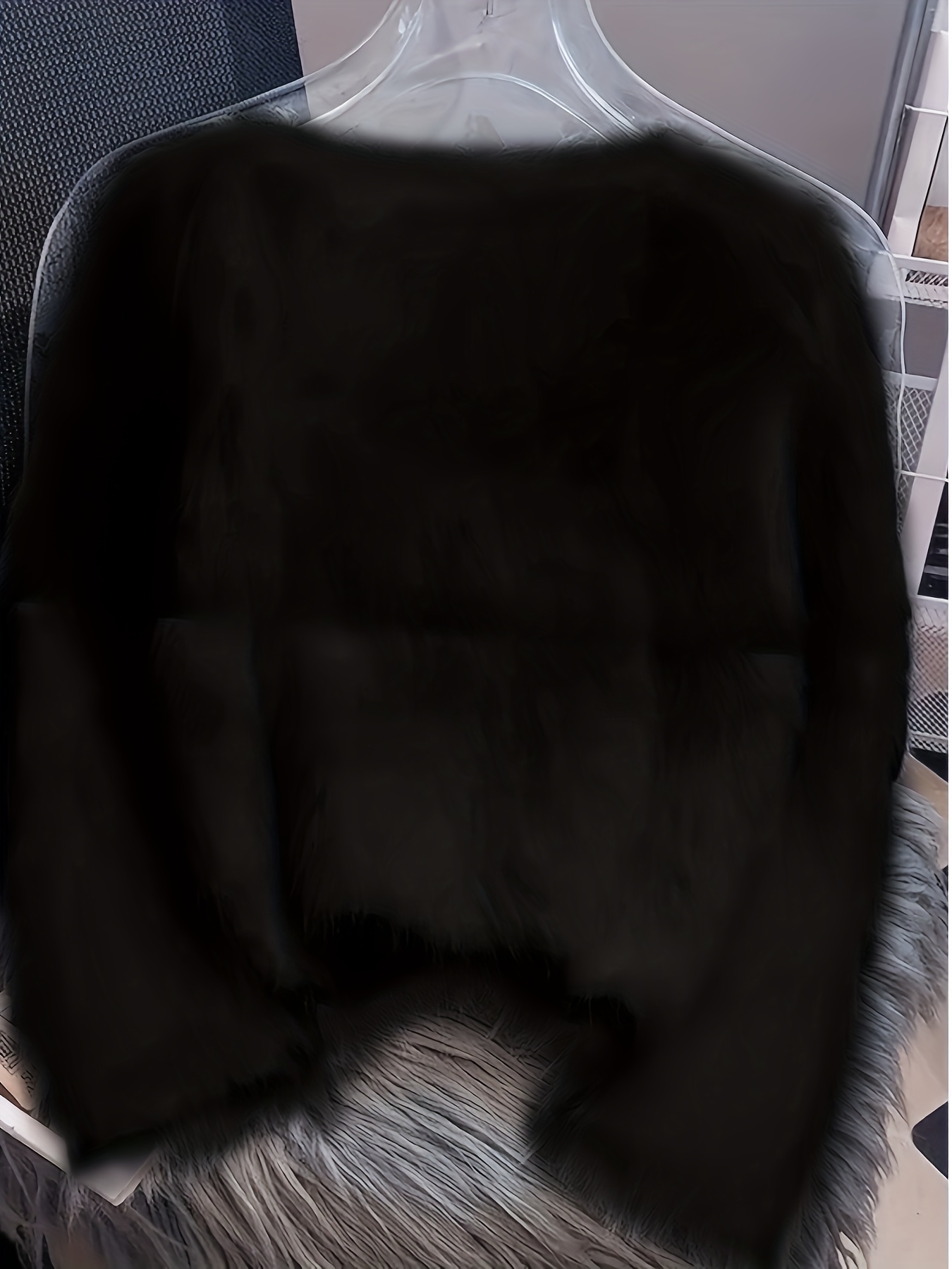 Women's Soft Fleece Jacket - Thick Winter Coat with Fox Fur-Like Collar (No Real Fur), Elegant Pink Button-Front Cardigan, Long Sleeve Round Neck Sweater for Fall/Winter, Casual to Formal Wear (Hand Wash/Dry Clean) - Faux Fur Outerwear - Image 4