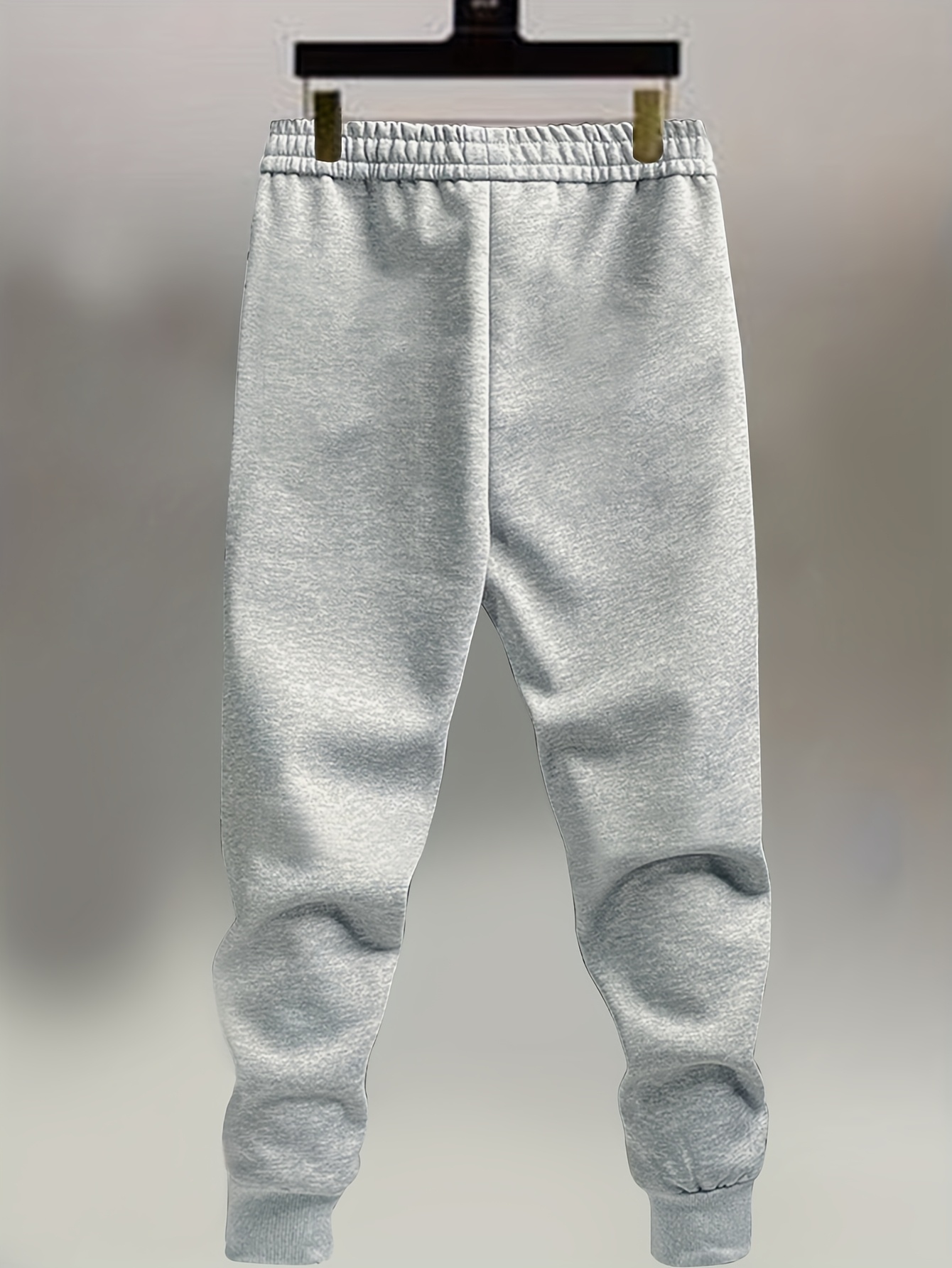 2pcs Men's joyful Face Doodle Lettering Print Pants - Elastic Cool-Fit Casual Gym Wear, Pockets Suitable for Autumn/Winter, Machine-Washable Long Pants (2pcs Bundle) - Image 4