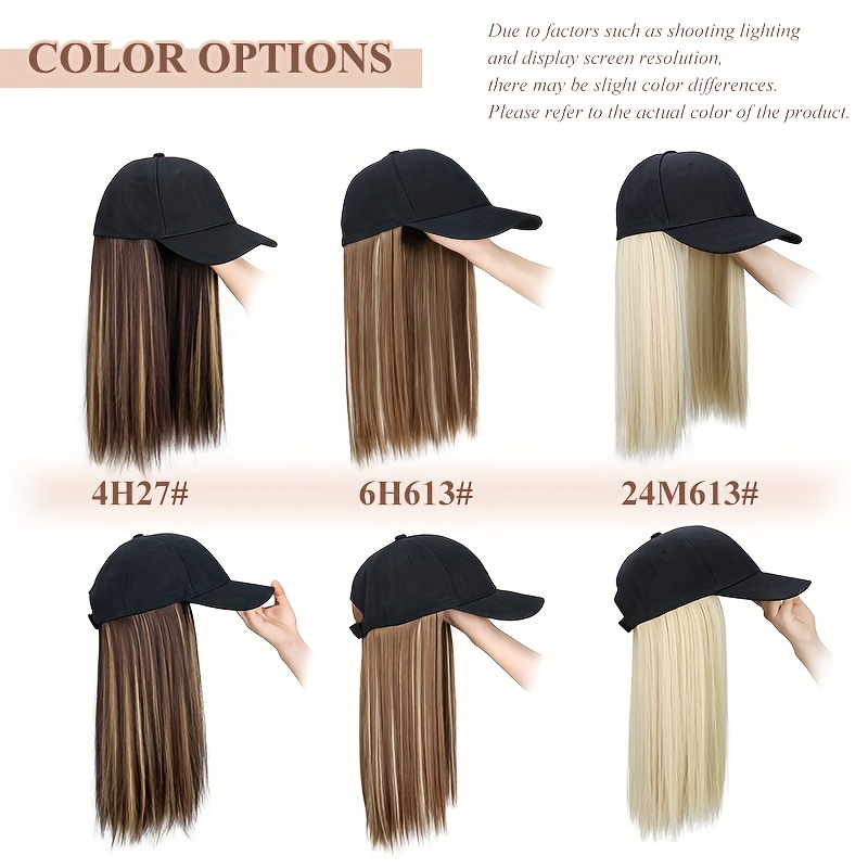 Long Straight Black Synthetic Hair Wig with Bangs - Natural-Looking Baseball Cap Hair Extension for Women, Easy to Style & Maintain, All-in-One Design for Versatile Looks, Hair Wigs, Versatile Hairpiece, Comfortable Fit Cap - Image 8