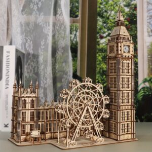 3D Wooden Puzzle, Big Ben Model Kits, Desktop Clock DIY Building Blocks, Creative Gift Home Decor, Unique Christmas Gift, For Family