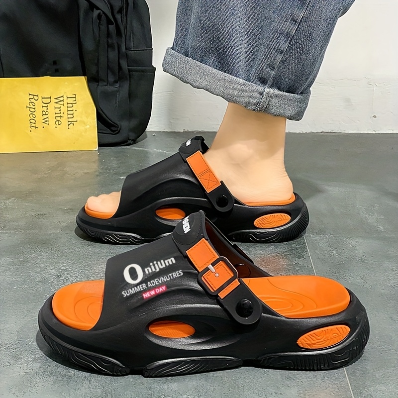 Men'S Summer 2025 EVA Cushioned Slide Sandals - Breathable, Non-Slip, Dual-Purpose Indoor/Outdoor Wear, Comfortable Soft Sole with "ZAP IT!" Graphic Design, Open Toe, Black/White Options, Summer Sandals, Suitable for Women - Image 14