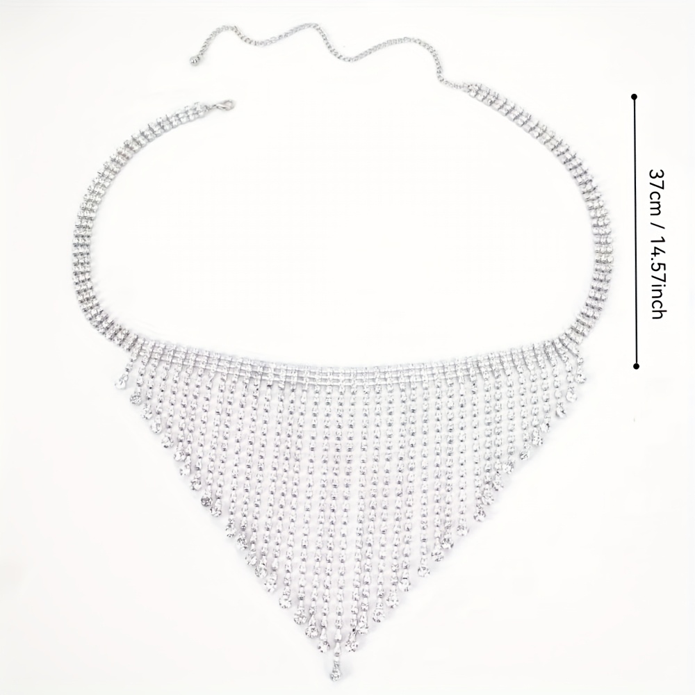 Boho Chic Body Chain Jewelry , Silvery with Sparkling Rhinestone Embellishments , Versatile Accessory for Women , Perfect for Parties & Gifts , Ideal for Spring & Summer , Spring Fashion Accessory - Image 3