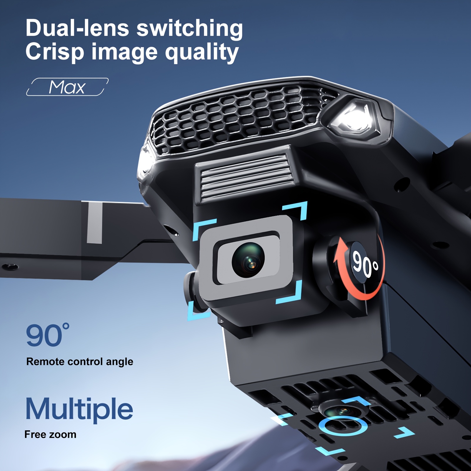 2025 E88 Drone with HD Dual Camera 4K, Screen Control Without Phone, One-Key Takeoff/Return, Wi-Fi App, USB Charging, Drop-Resistant, Easy for Beginners, Ideal Gift for Garden Camping VLOG - Image 5