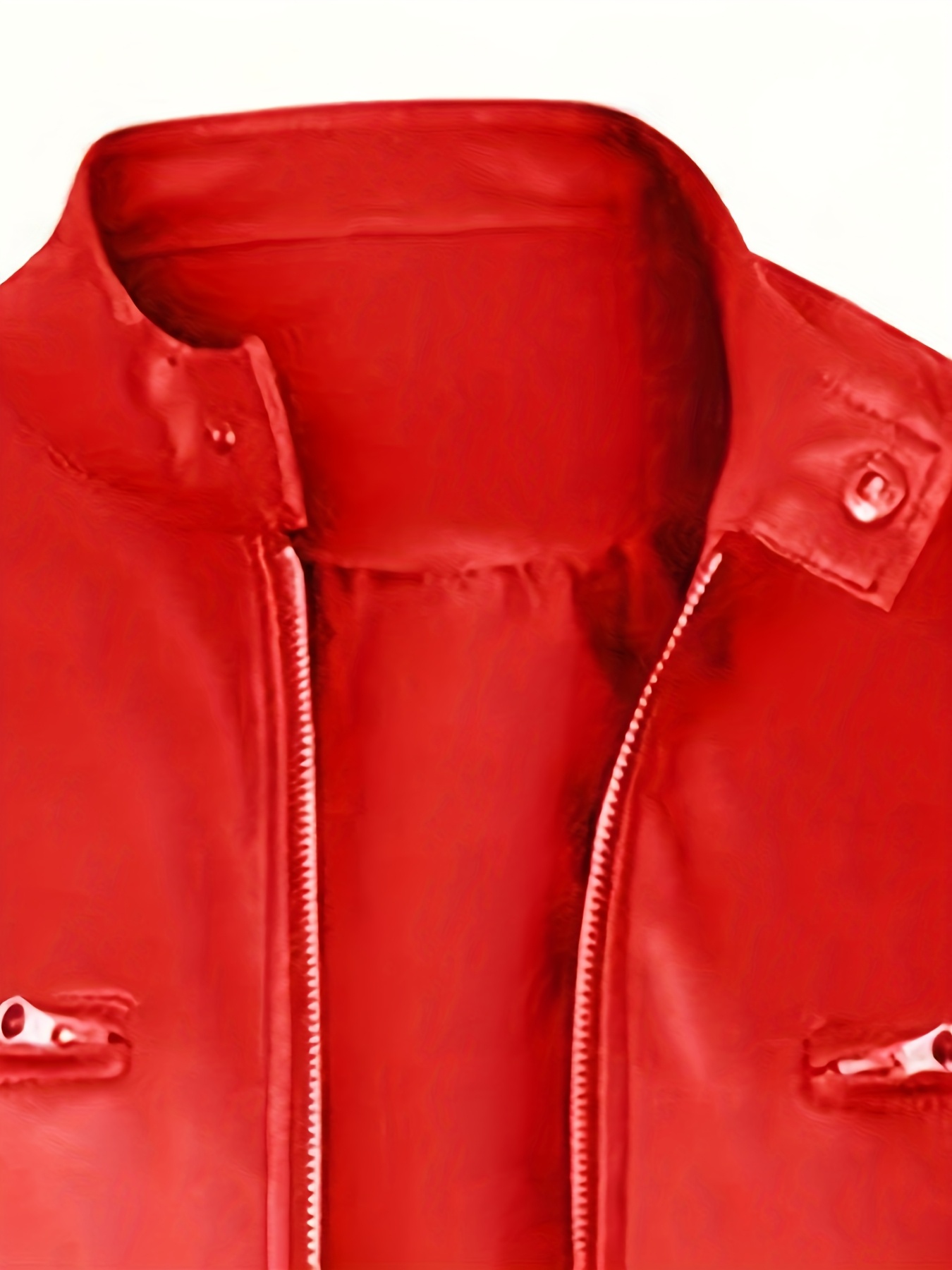 Men's Slim-Fit pu Jacket | Casual Style with Stand Collar | Zip-Up Closure & Decorative Zippered Pockets | Durable Polyester Lining | Ideal for Outdoor Activities, Casual Outerwear | Modern Jacket | Look - Image 9