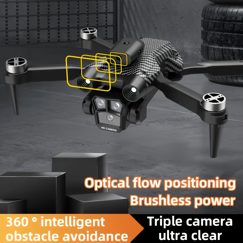 Three-camera Drone, Foldable Remote-controlled Drone, Remote-controlled Toy, Easy to Operate, Suitable for Beginners, Gift for Men, Indoor and Outdoor Drone for Christmas And Halloween, Drone with Screen Remote Control, Indoor Flying - Image 9