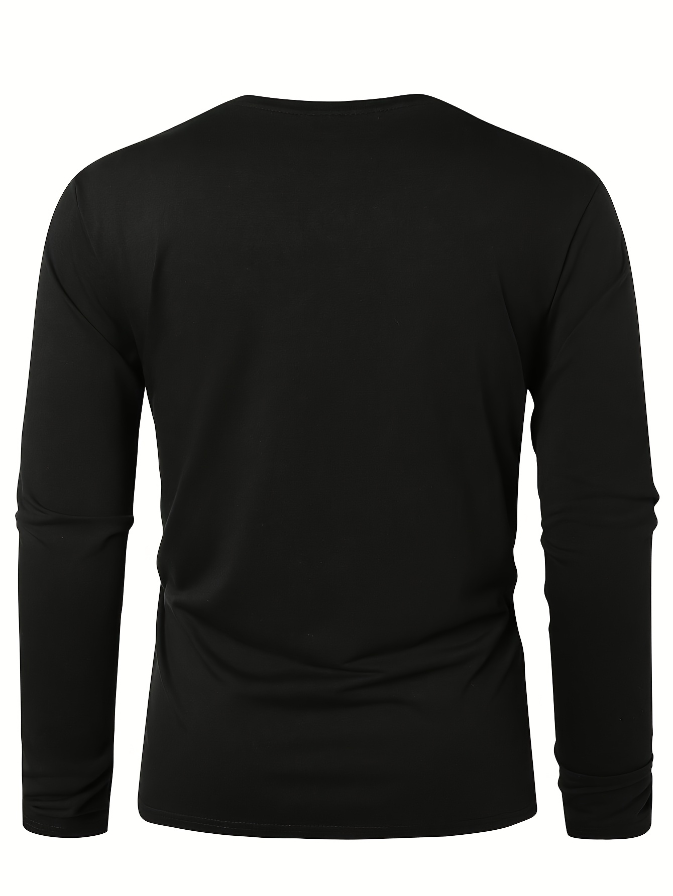 Men'S Long-Sleeve T-Shirt - Features a Black to Brown Gradient Design with 'CALVIN' Letter Print, Stretchy And Comfortable Fit, Suitable for Both Casual And Formal Wear, a Must-Have for Spring And Autumn - CALVIN Apparel, Spring And Autumn Tops - Image 8