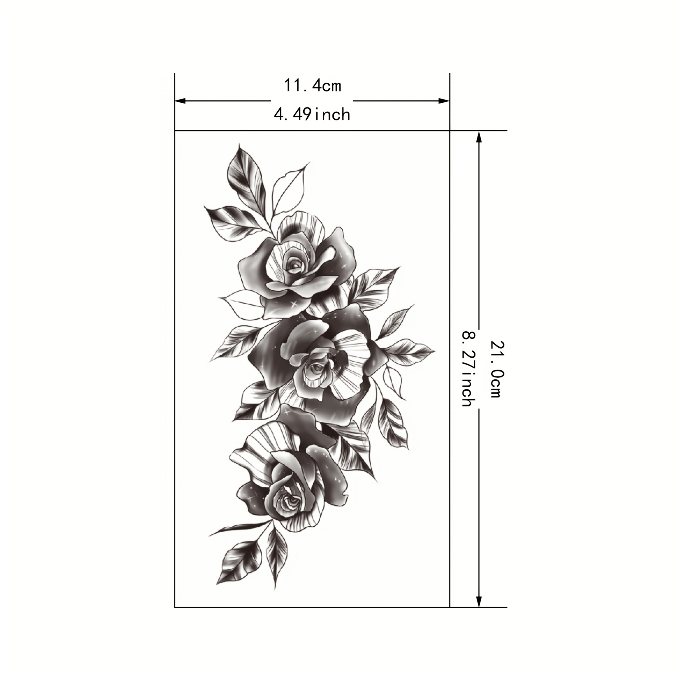 A Waterproof Long-Lasting Tattoo Sticker Featuring a Sexy Classic Black Floral Design, Suitable for Both Men And Women As a Daily Party Accessory Or Makeup Item, Perfect As a Small Gift (8.27*4.49 Inches) - Image 6