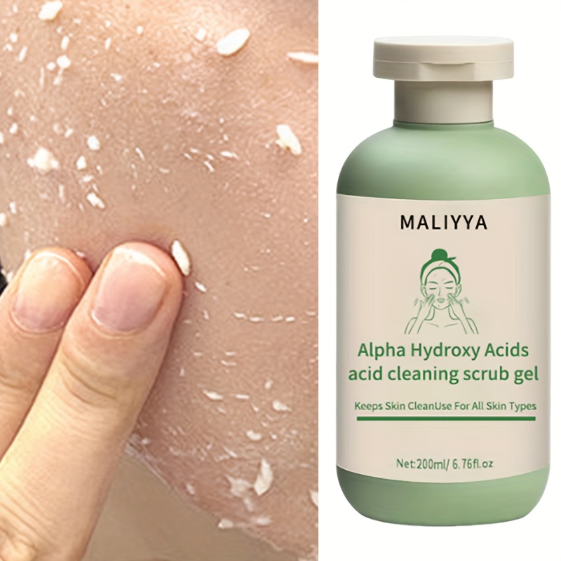 6.76fl.oz Deeply Cleansing Exfoliating Gel Contains Aloe Long-Lasting Moisture Cleanses Pores Exfoliating Gel for Both Face And Body Suitable for All Light Beige Types Ideal Valentine's Day Gift Large Tube | Deep Cleansing & Softening