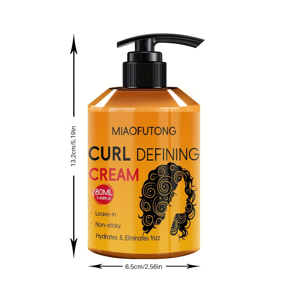 Argan Oil Curl Defining Cream, Hydrating Styling Conditioner For All Hair Types, Enhances Shine Boosts Volume, Ideal For Dry & Frizzy Hair, Frizz Control & Moisture Lock, 280ml - Image 2