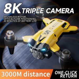 8K Long Range Drone Suitable for Adults with Optical Flow Positioning, Dual, App &, /Outdoor Quadcopter for Aerial Photography, Beginner-Friendly Drone for Adults & FPV Enthusiasts